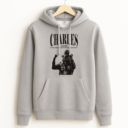 Charles Red And Gold Unisex Grey Hoodie