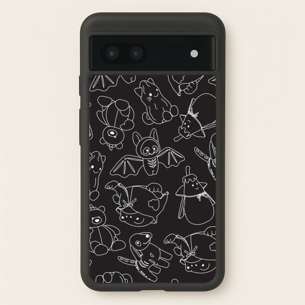Halloween Plushies Pattern II - Halloween Google Pixel 7a Case