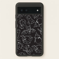 Halloween Plushies Pattern II - Halloween Google Pixel 6a Case