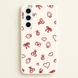 Valentines Doodles Galaxy A54 Case