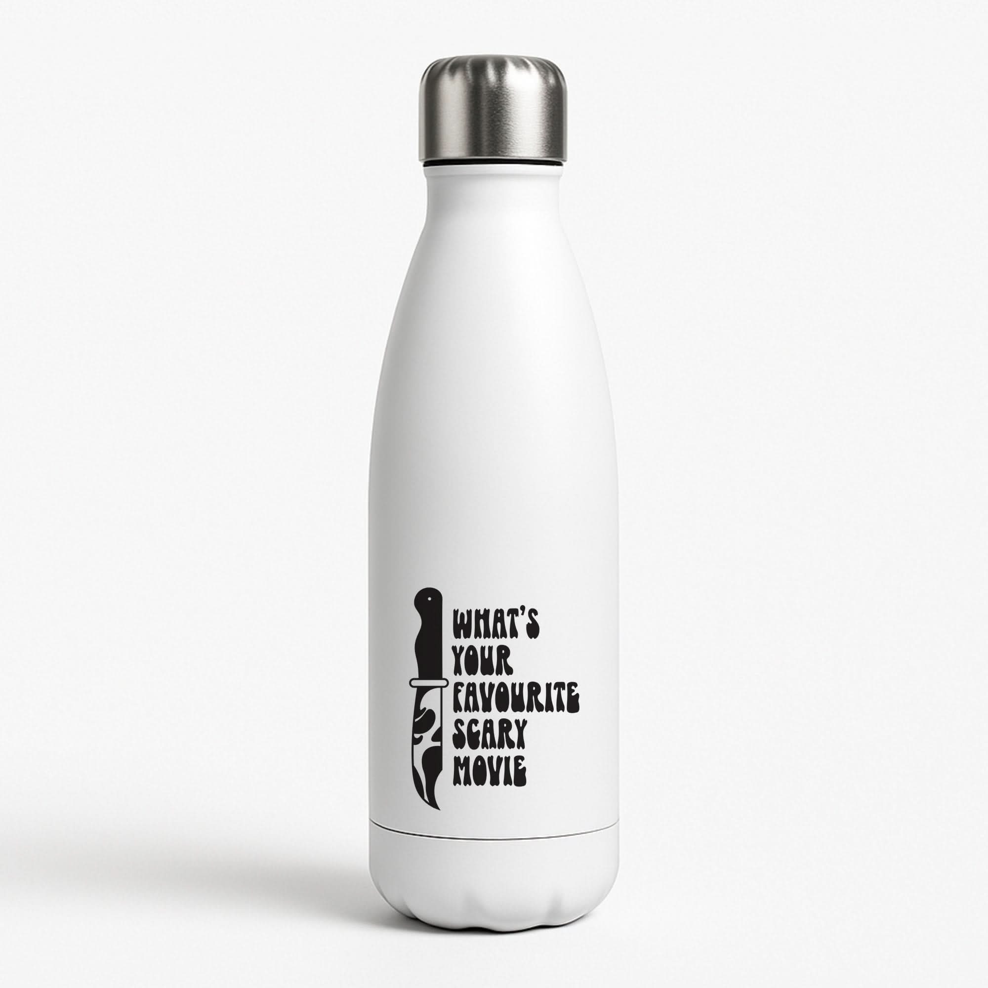 What's Your Favourite Scary Movie Trippy Water Bottle