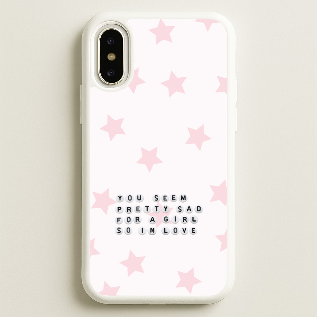 Pretty Sad Letter Beads iPhone X / XS Case