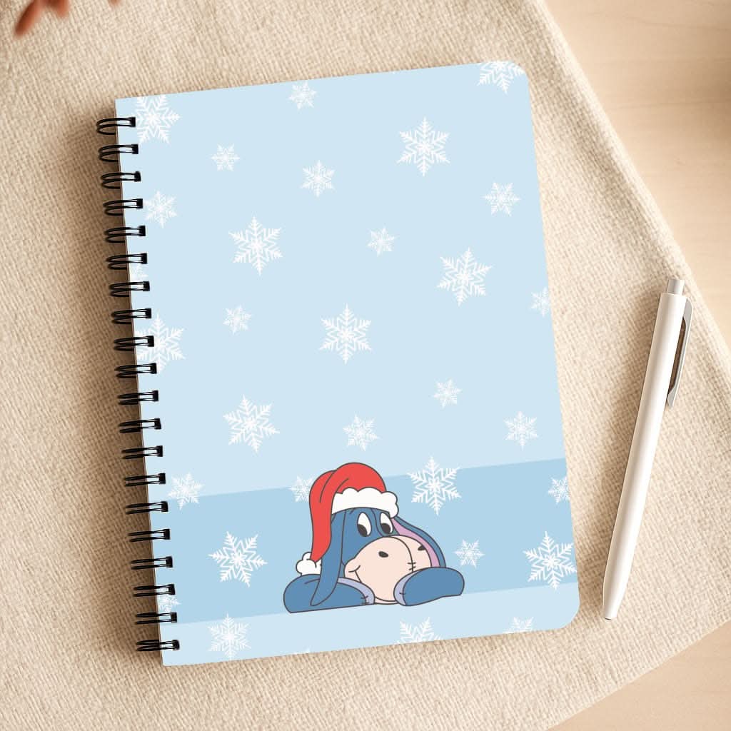 Cartoon Donkey Snowflakes Notepad