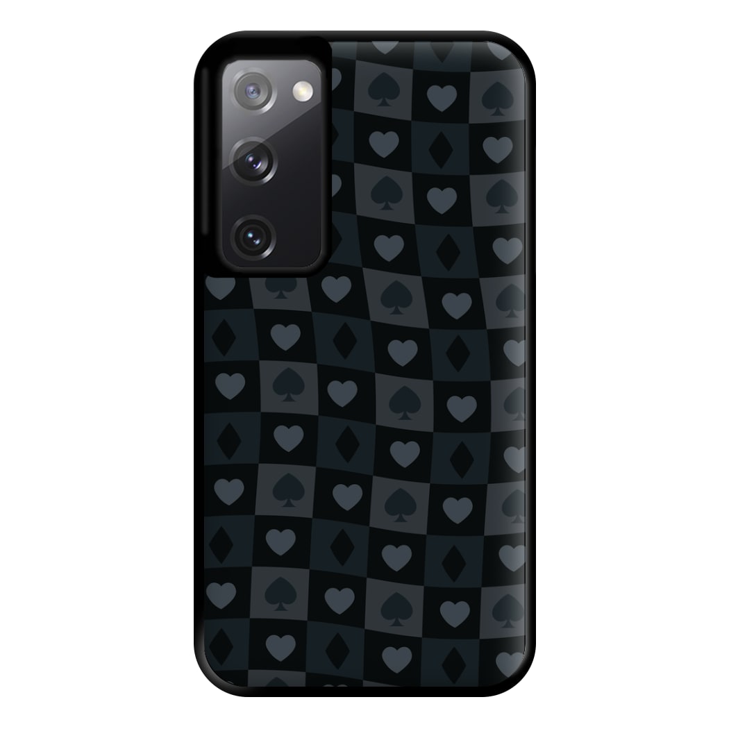 Card Suits Pattern Black Galaxy S20FE Case