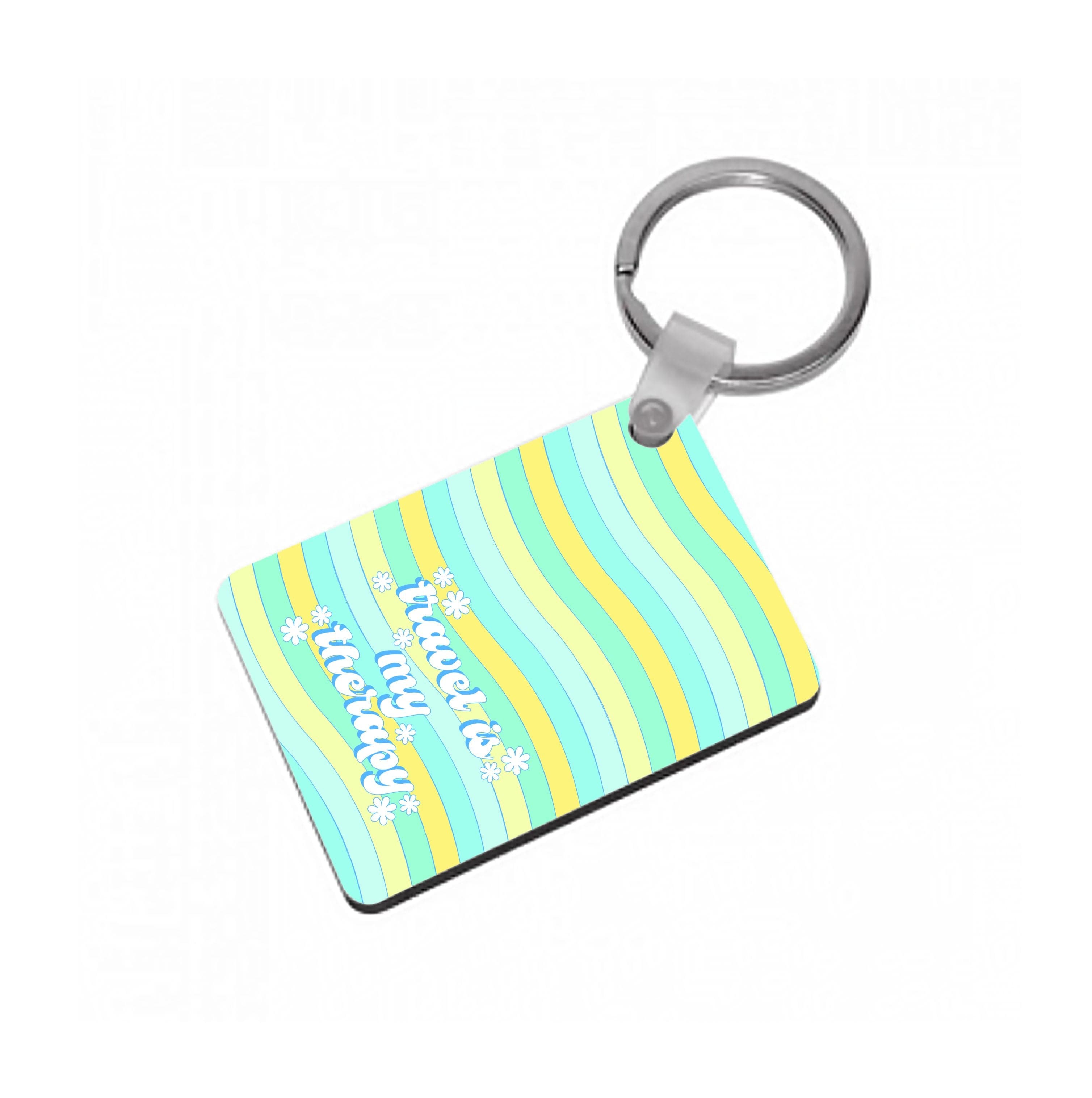 Travel Is My Therapy - Summer Keyring