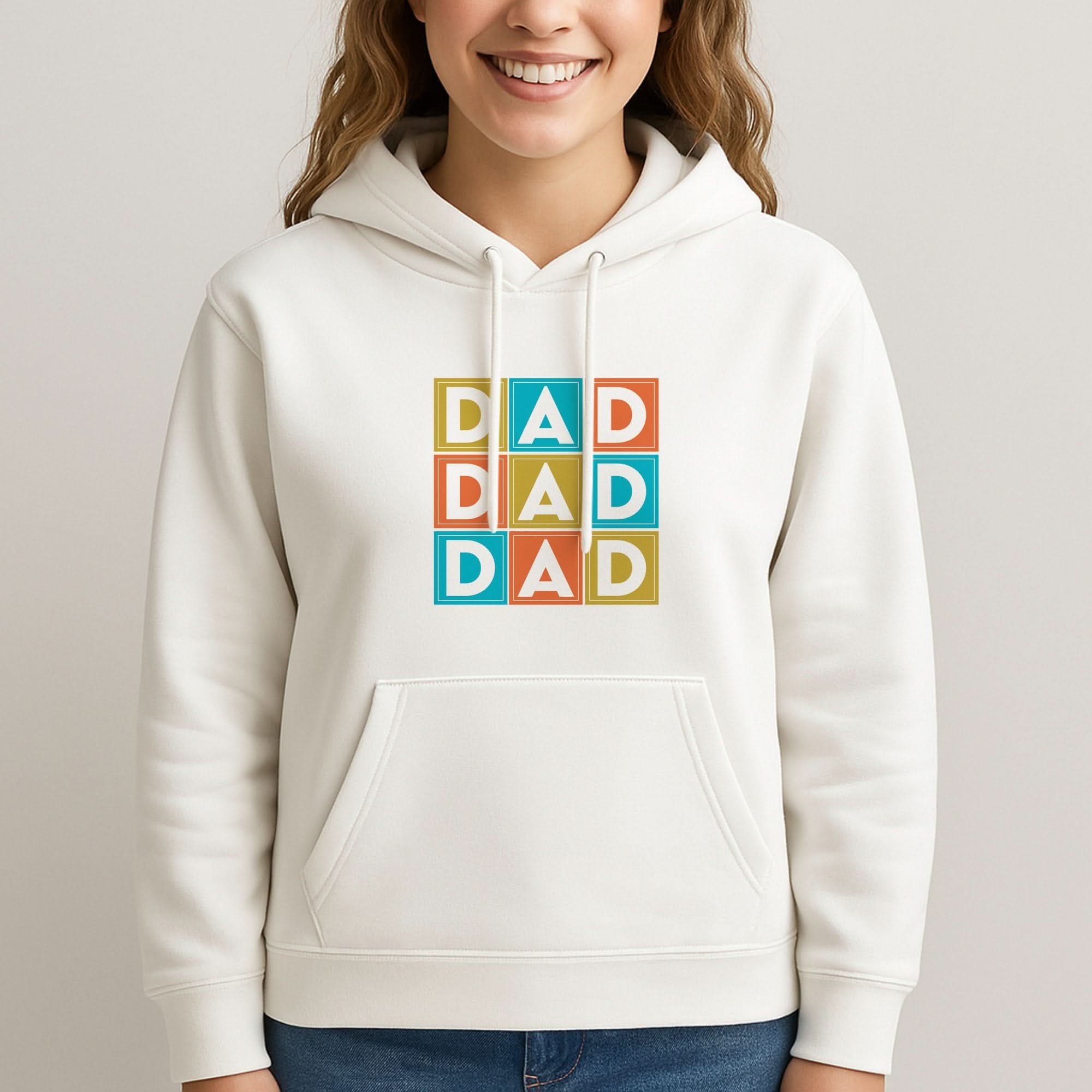 Dad Cubes Womans Hooded Sweatshirt