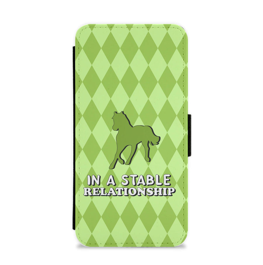In A Stable Relationship - Horses Flip / Wallet Phone Case