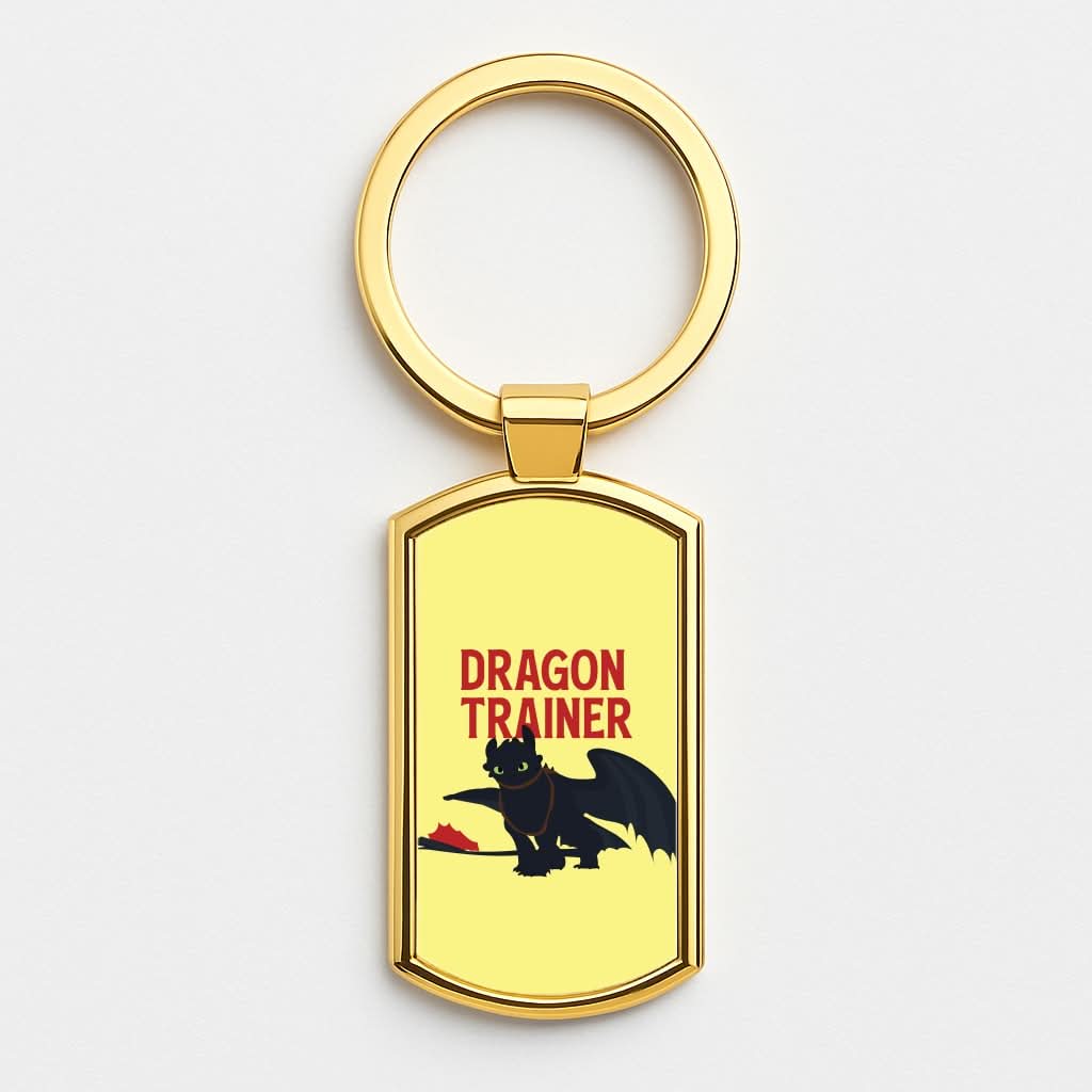 Dragon Trainer Gold Keyring