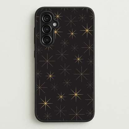 Christmas Gold Stars Pattern Galaxy A14 Case