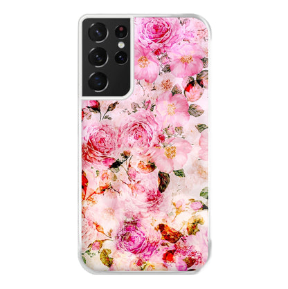 Pretty Pink Chic Floral Pattern Phone Case