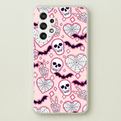 Cute Halloween Stickers Pattern Galaxy A13 Case