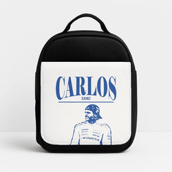 Carlos White And Blue Insulated Lunch Bag
