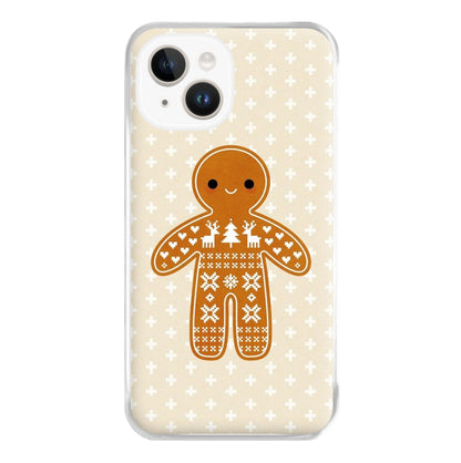 Christmas Jumper Pattern Gingerbread Man Phone Case