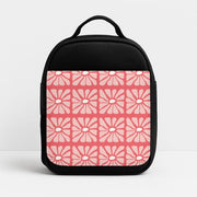 Square Abstract Flowers Pink Lunchbox 1