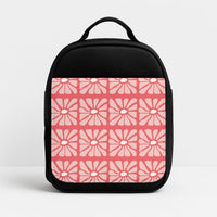 Square Abstract Flowers Pink Lunchbox