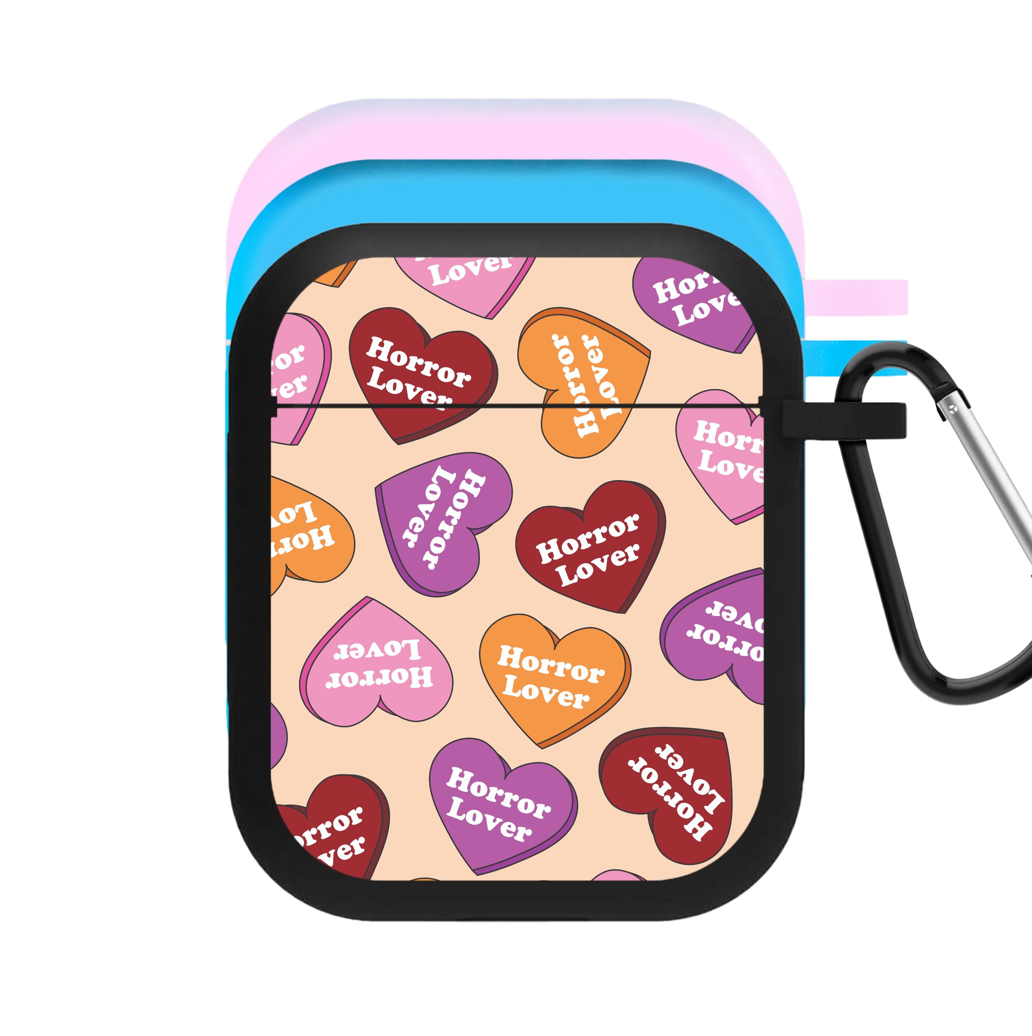 Horror Lover Hearts Pattern AirPods Case