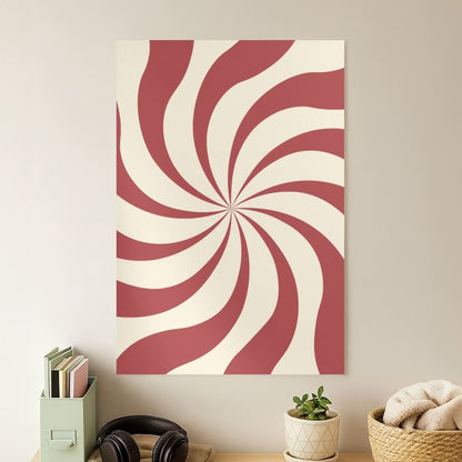 Peppermint Swirl Pattern Poster