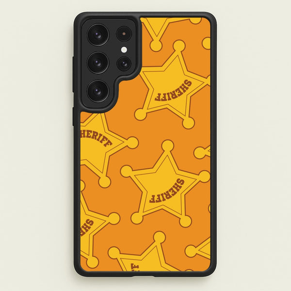Sheriff Badge Pattern Galaxy S22 Ultra Case