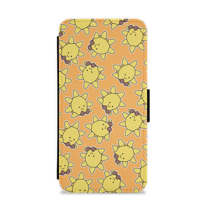 Sun Pattern - Plushy Flip / Wallet Phone Case