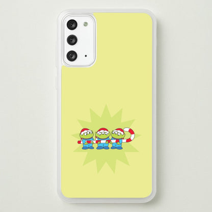 Cute Green Aliens Candycane Galaxy Note 20 Case
