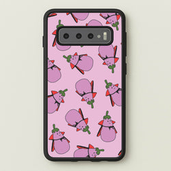 Vampire Vegetable Pattern - Halloween Galaxy S10 Plus Case