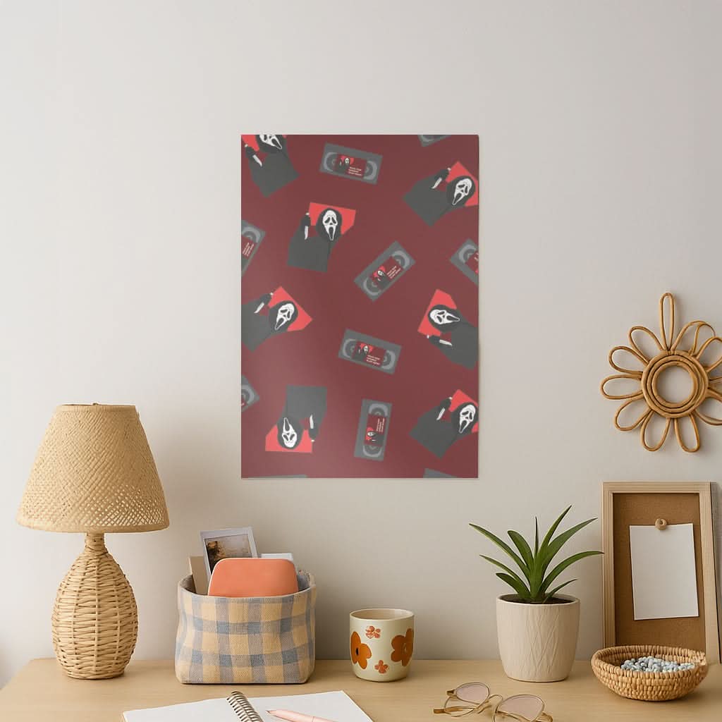 VHS & Ghostface Pattern Art Print
