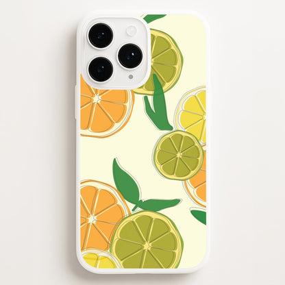 Oranges, Leomns And Limes - Fruit Patterns Phone Case for iPhone, Samsung Galaxy and Google Pixel