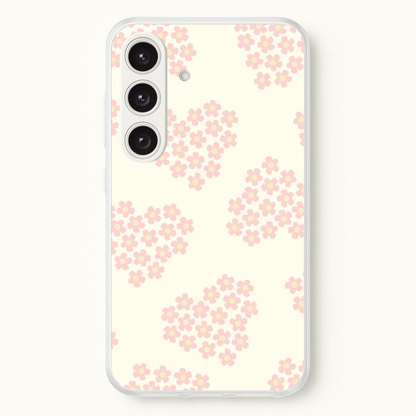 Flower Hearts Pattern Galaxy S24 Case