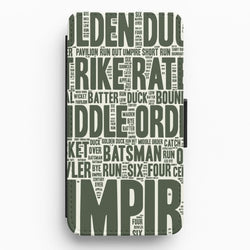Cricket Wordscape Flip / Wallet Phone Case