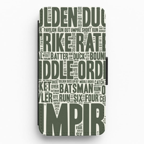Cricket Wordscape Flip / Wallet Phone Case