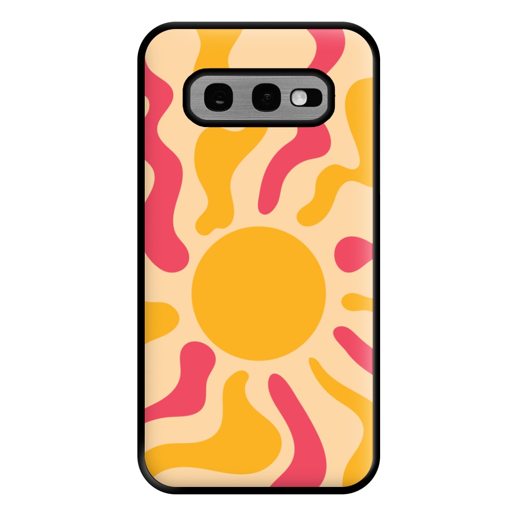 Yellow And Pink Abstract Sun Galaxy S10e Case