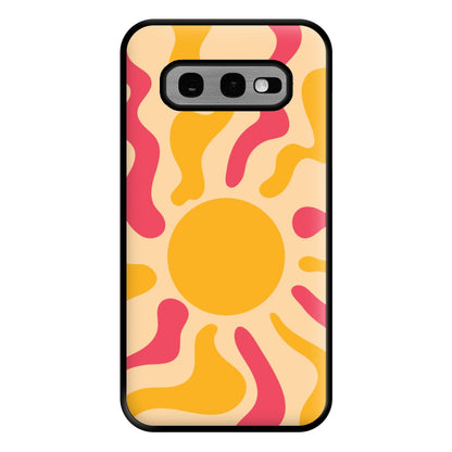 Yellow And Pink Abstract Sun Galaxy S10e Case