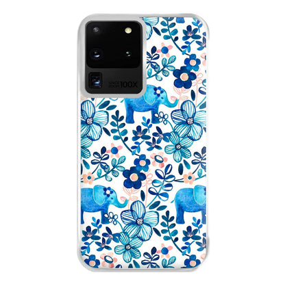 Elephant and Floral Pattern Phone Case