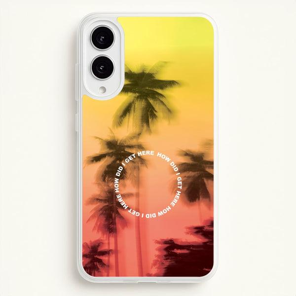 Palm Trees Circle Galaxy S25 Edge Case