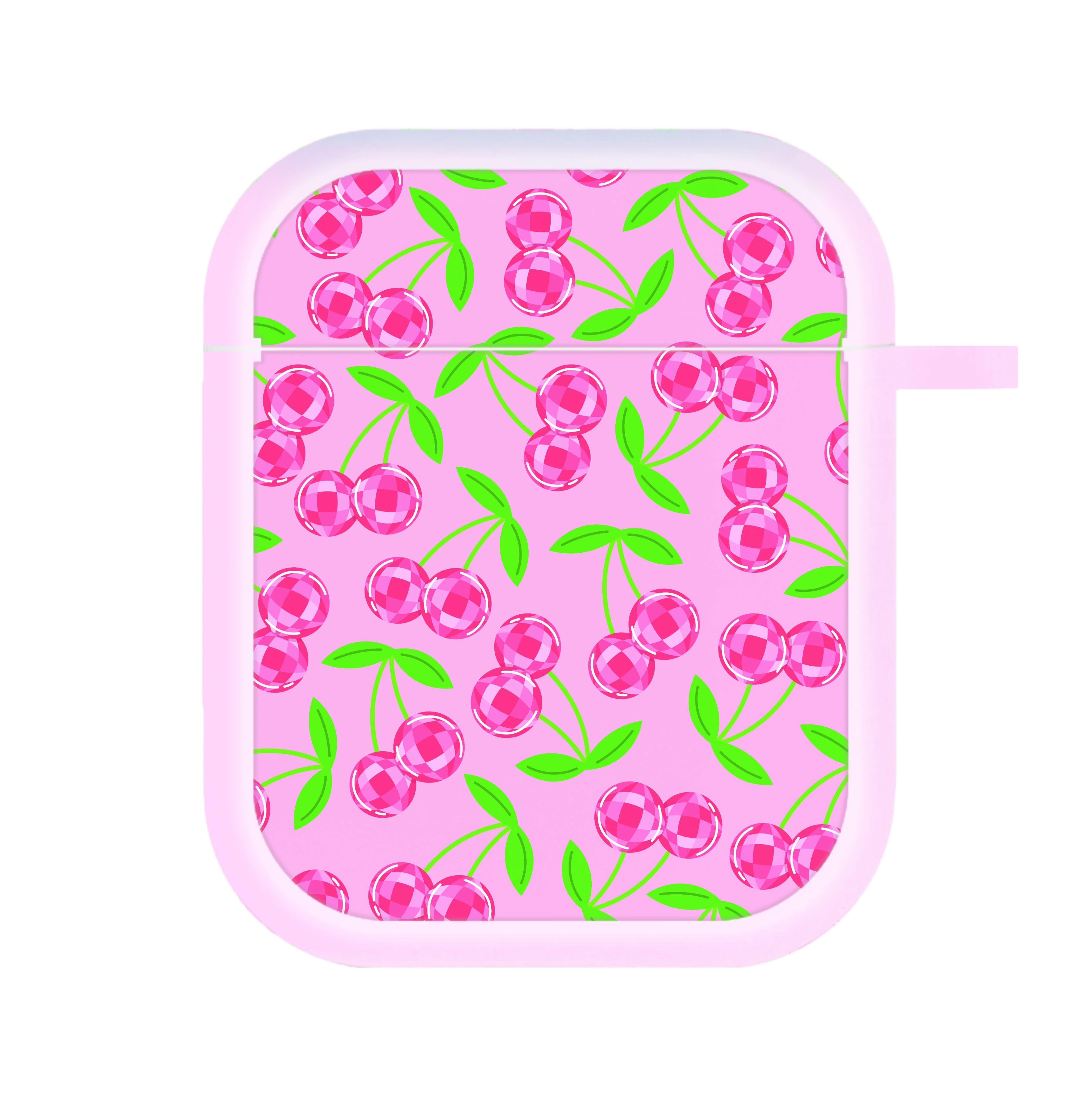 Disco Cherries Pattern AirPods Case