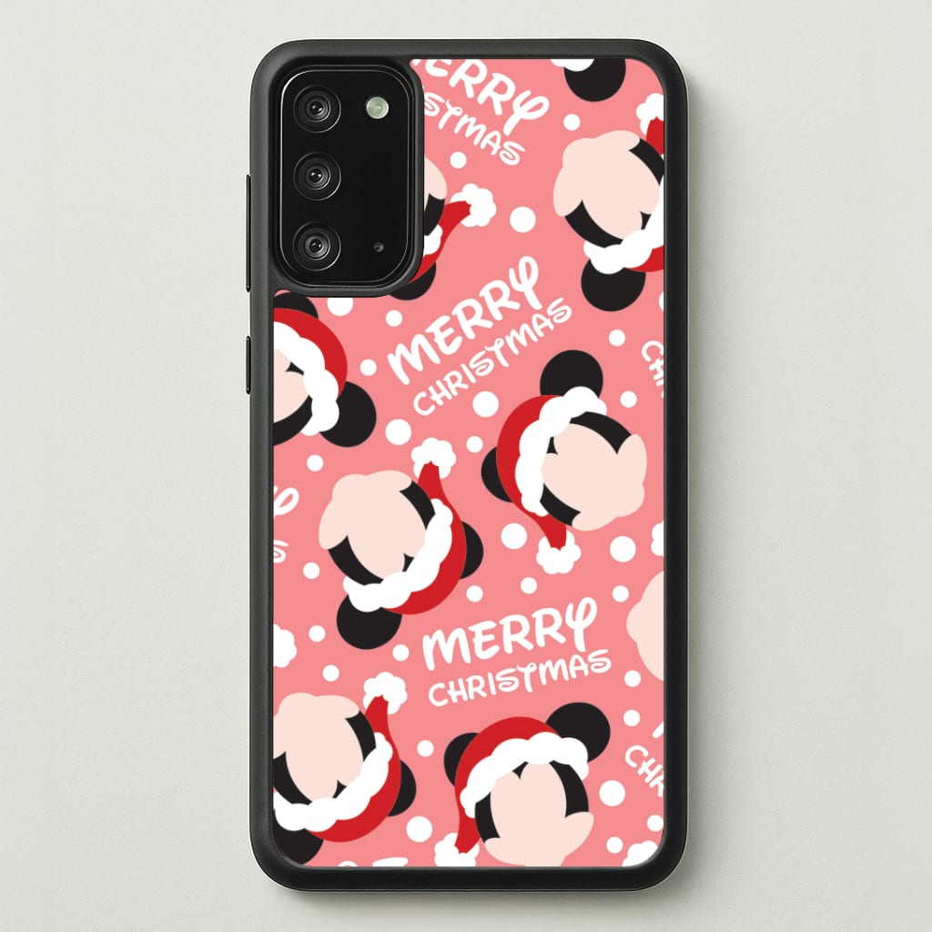 Merry Christmas Cartoon Mouse Pattern Galaxy Note 20 Case