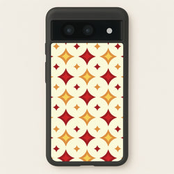 Geometric Christmas Stars Pattern Google Pixel 8a Case