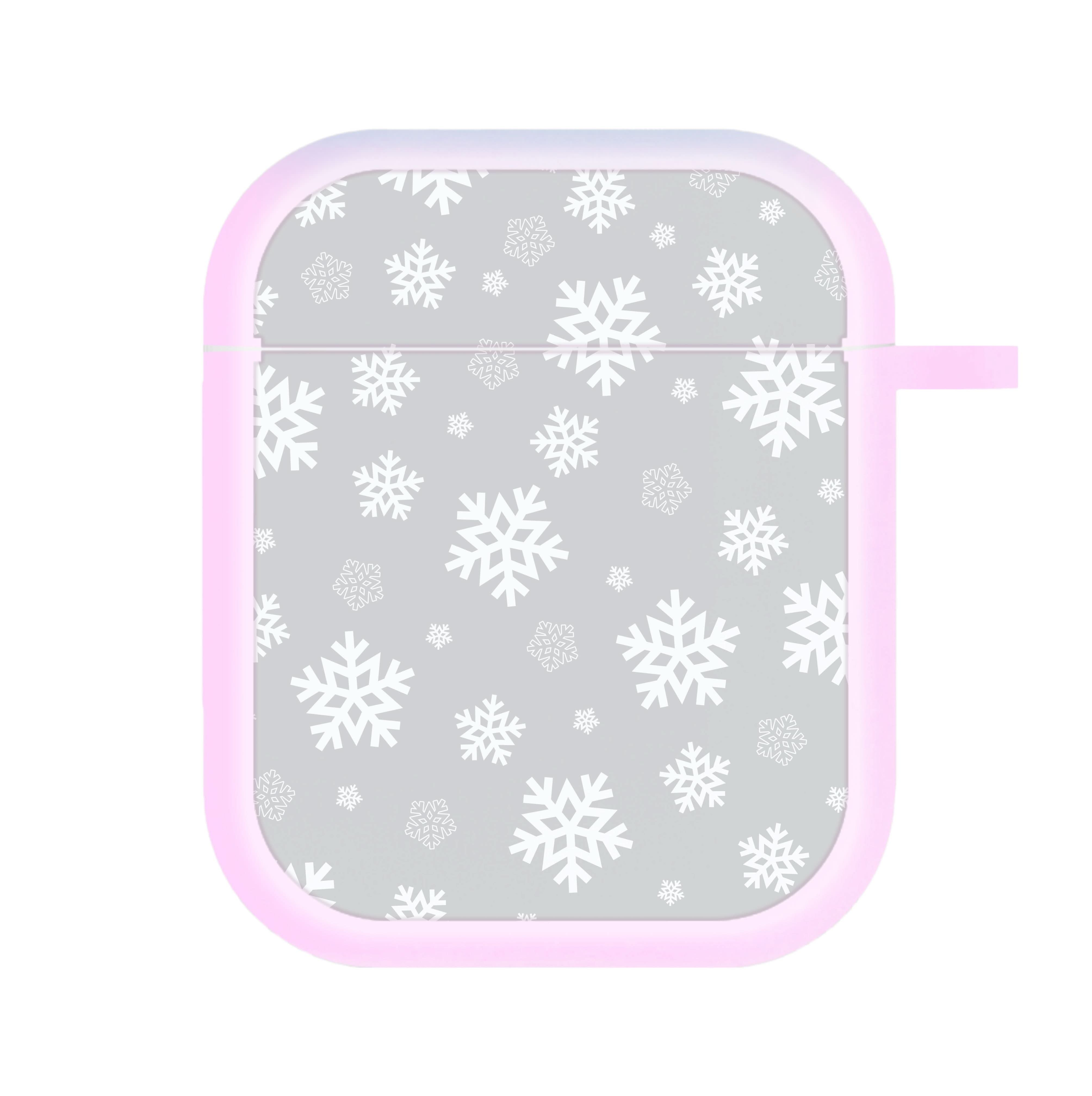 Grey Snowflake Pattern AirPods Case