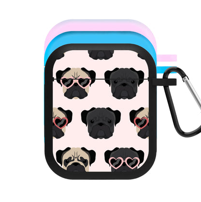 Sunny Pug Life - Dog Pattern AirPods Case