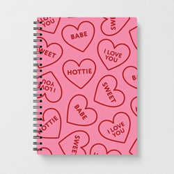 Quote Love Hearts Pattern Notebook