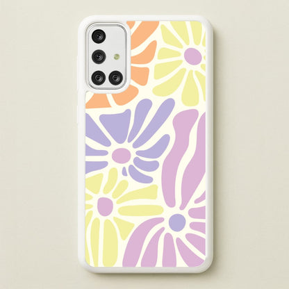 Pastel Abstract Flowers Galaxy A71 Case