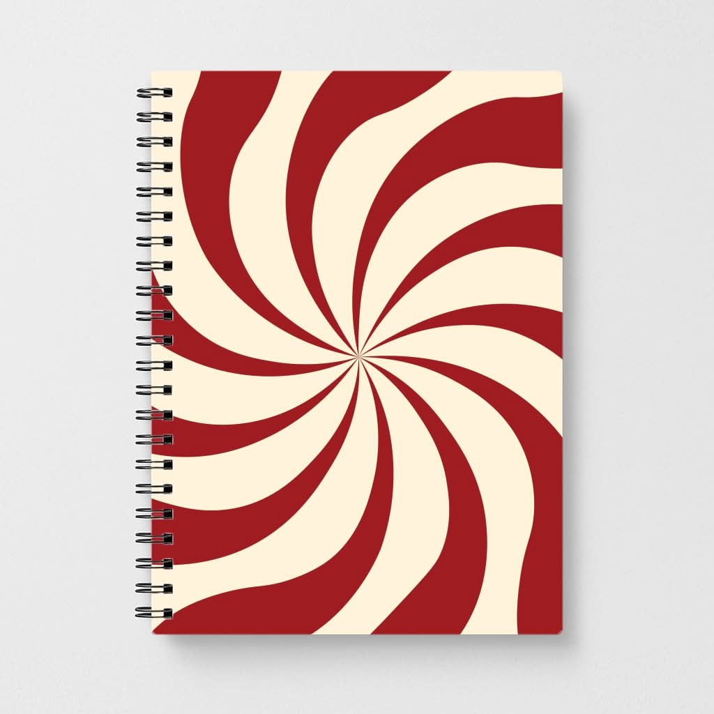 Peppermint Swirl Pattern Notebook
