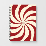Peppermint Swirl Pattern Notebook 1