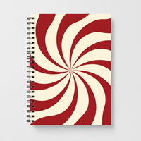 Peppermint Swirl Pattern Notebook