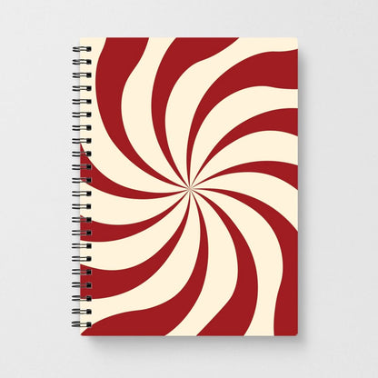 Peppermint Swirl Pattern Notebook