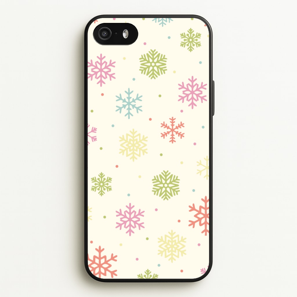 Pastel Snowflakes Pattern iPhone 5 / 5s / SE 2016 Case