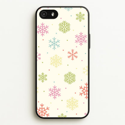 Pastel Snowflakes Pattern iPhone 5 / 5s / SE 2016 Case
