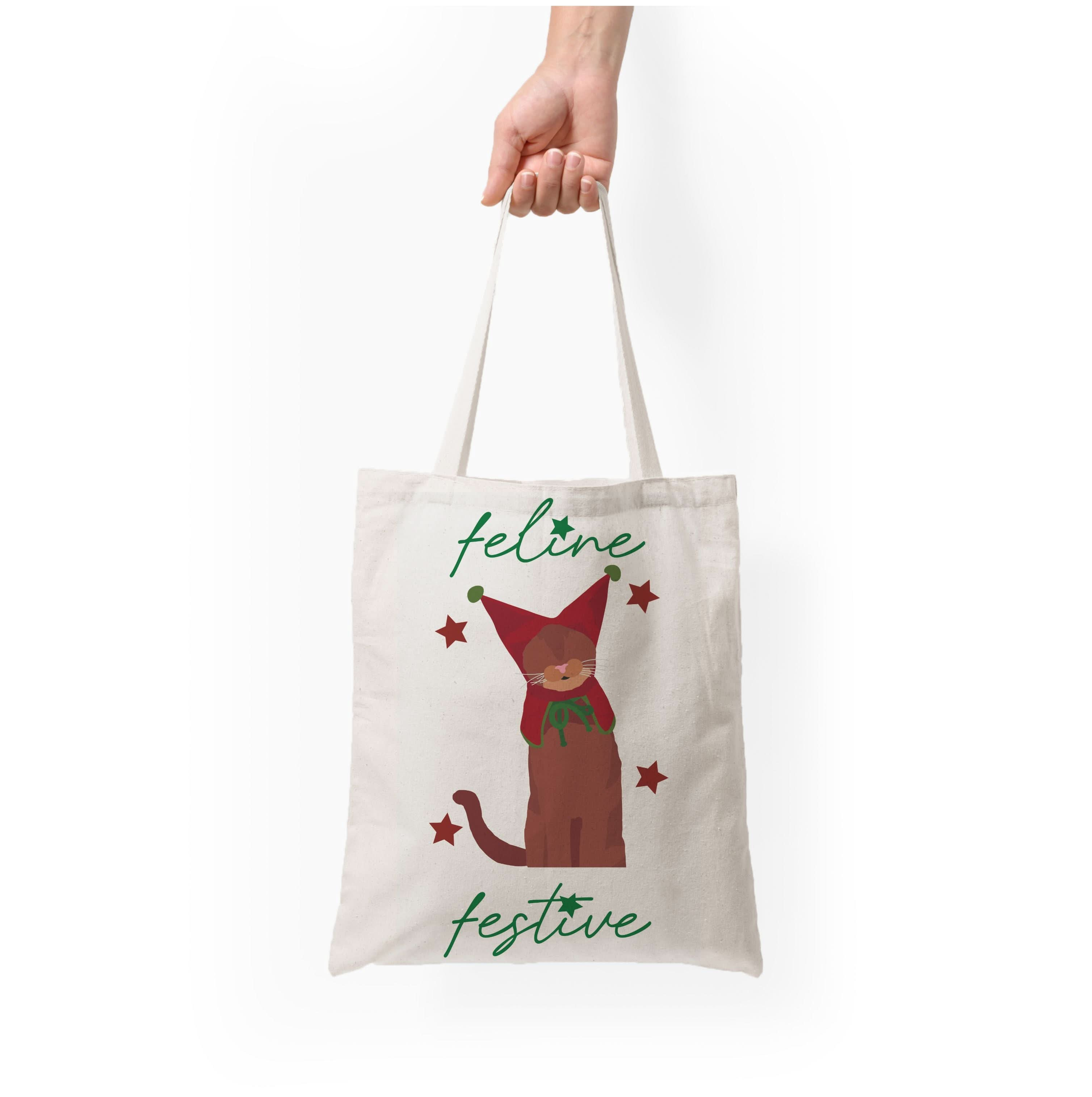 Feline Festive  Tote Bag