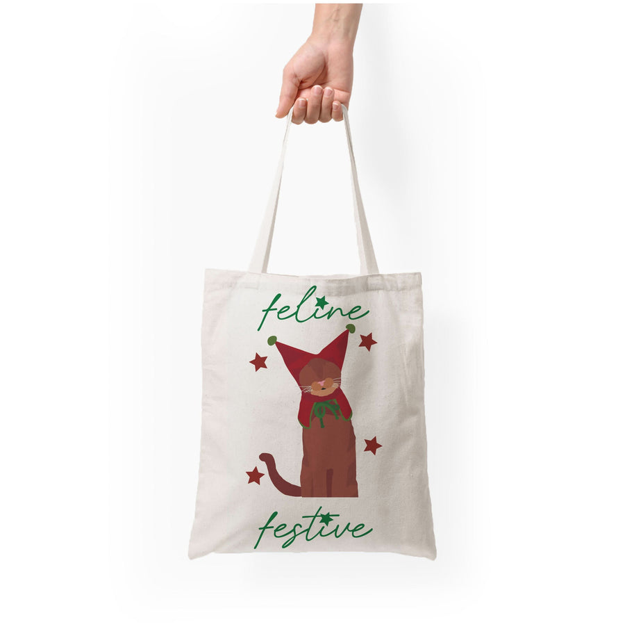 Feline Festive  Tote Bag