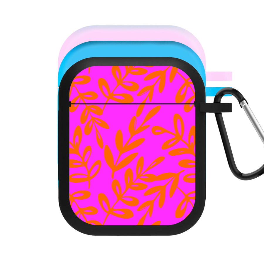 Pink & Orange Leaves - Foliage AirPods Case